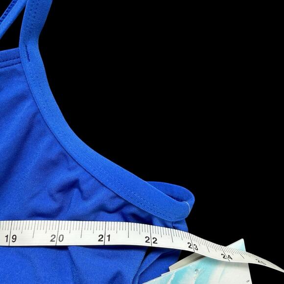 Maurices American Beach Womens 2X Royal Blue Tankini Swim Top Built In Bra - Picture 4 of 10